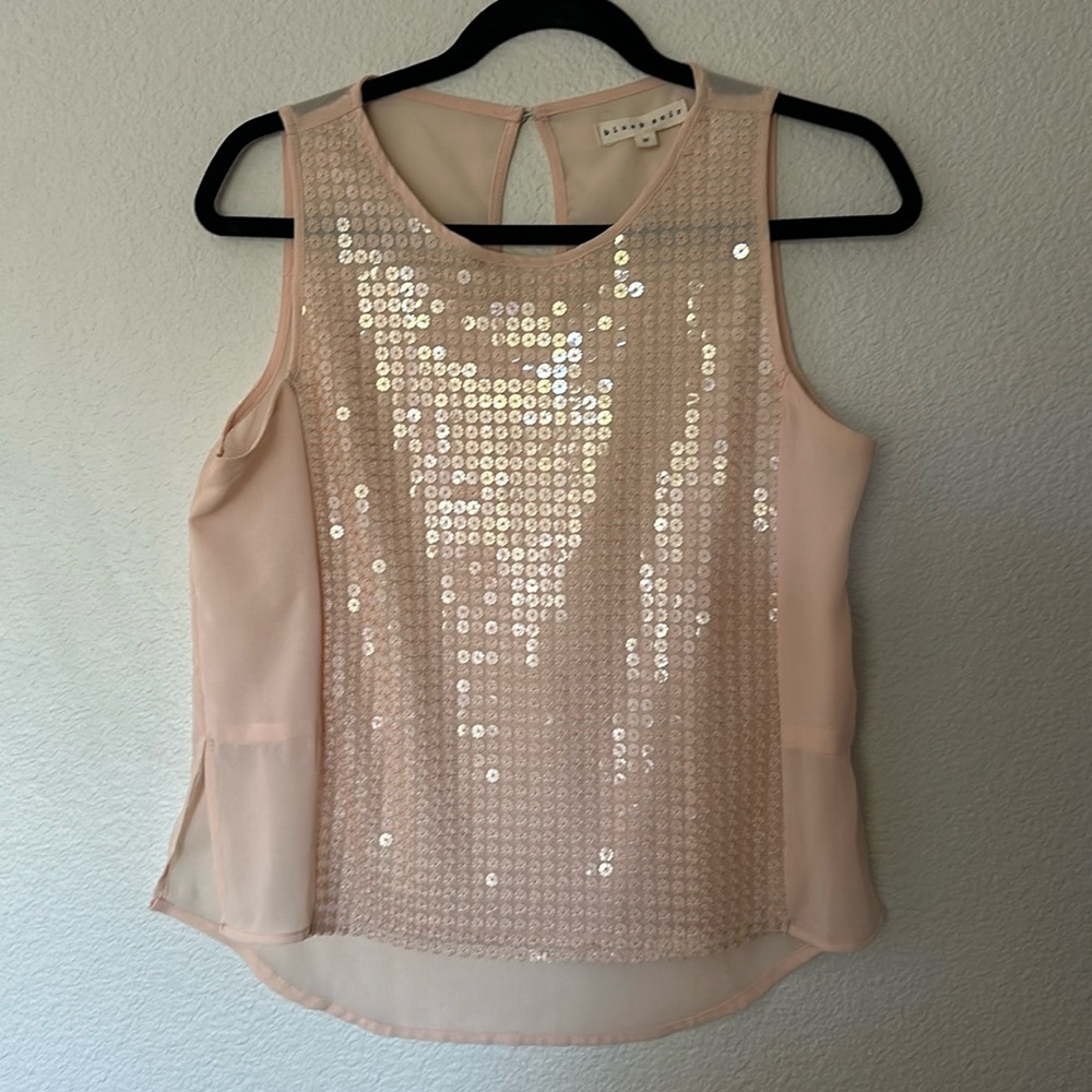 Sequin Business Sheer Tank M